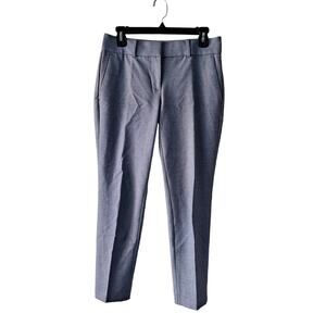 Loft Petites Womens Blue Heather Marisa Straight Leg Flat Front Pants - Size 2P